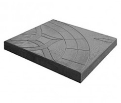 Тротуарная плитка серая - квадрат 30x30 см